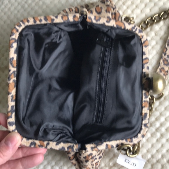 Say What? Vintage faux leather cheetah leopard bag Brand New Still with tags. - Picture 5 of 9
